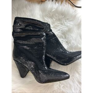 Guess black sequin booties size 7.5